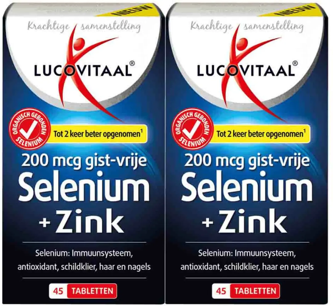Lucovitaal Selenium & Zink 200 mcg Gistvrij