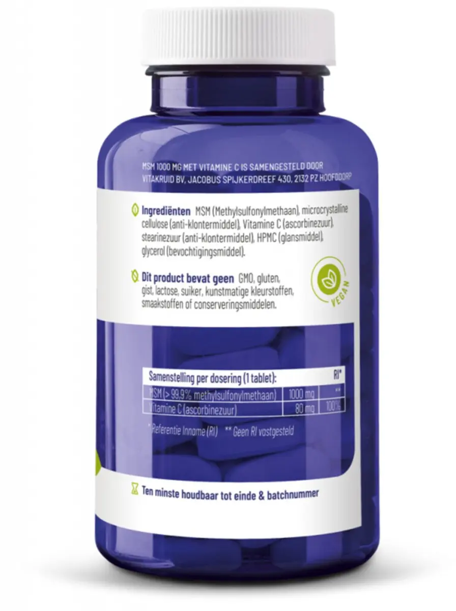 Vitakruid MMS 1000mg met Vitamine C - 240 tabletten