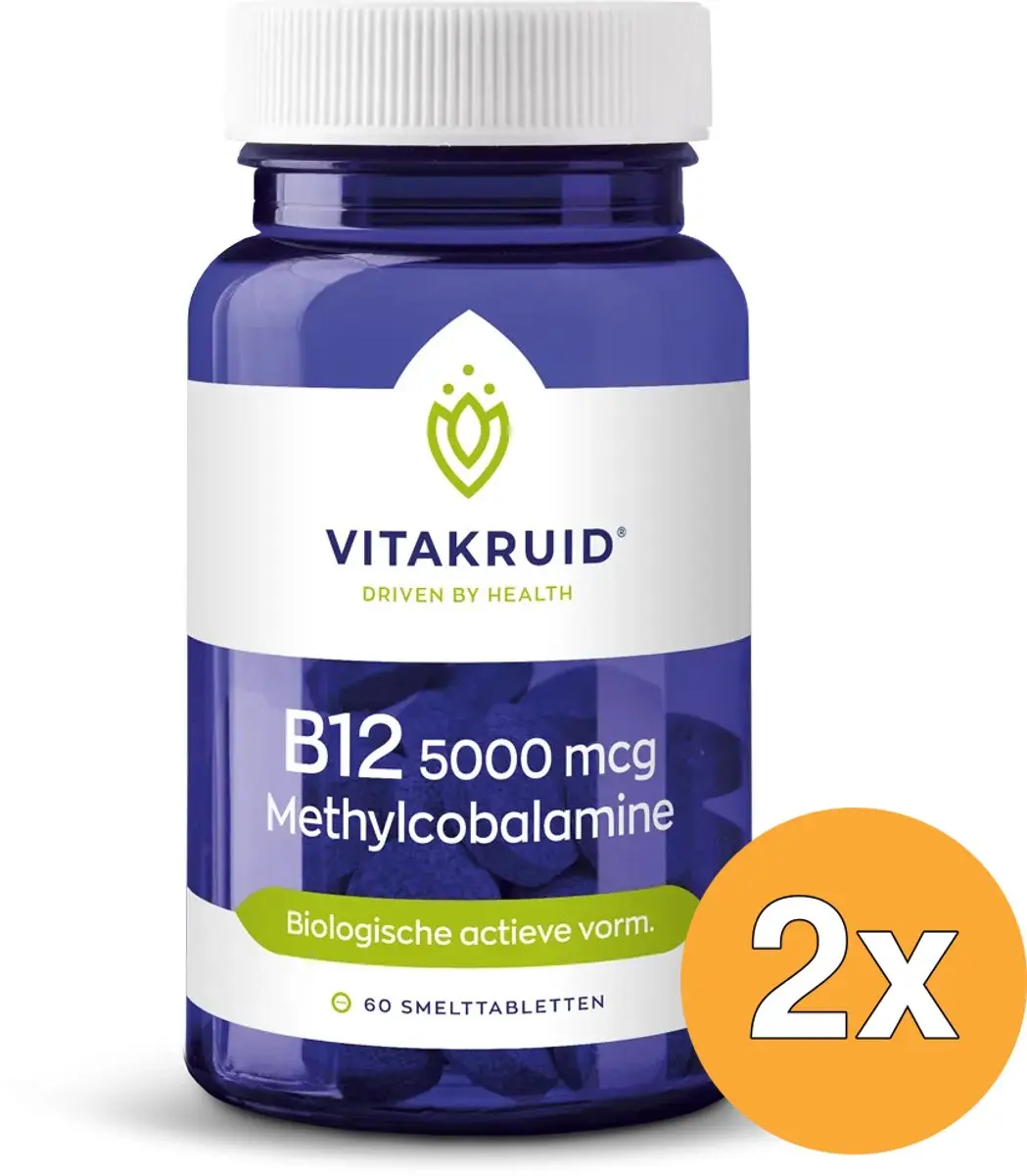 Vitakruid B12 Methylcobalamine 5000 Mcg - 2x60 Tabletten