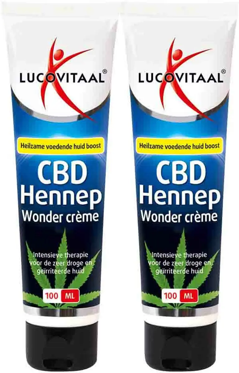 Lucovitaal Hennep CBD Crème 100ml - 2 Stuks