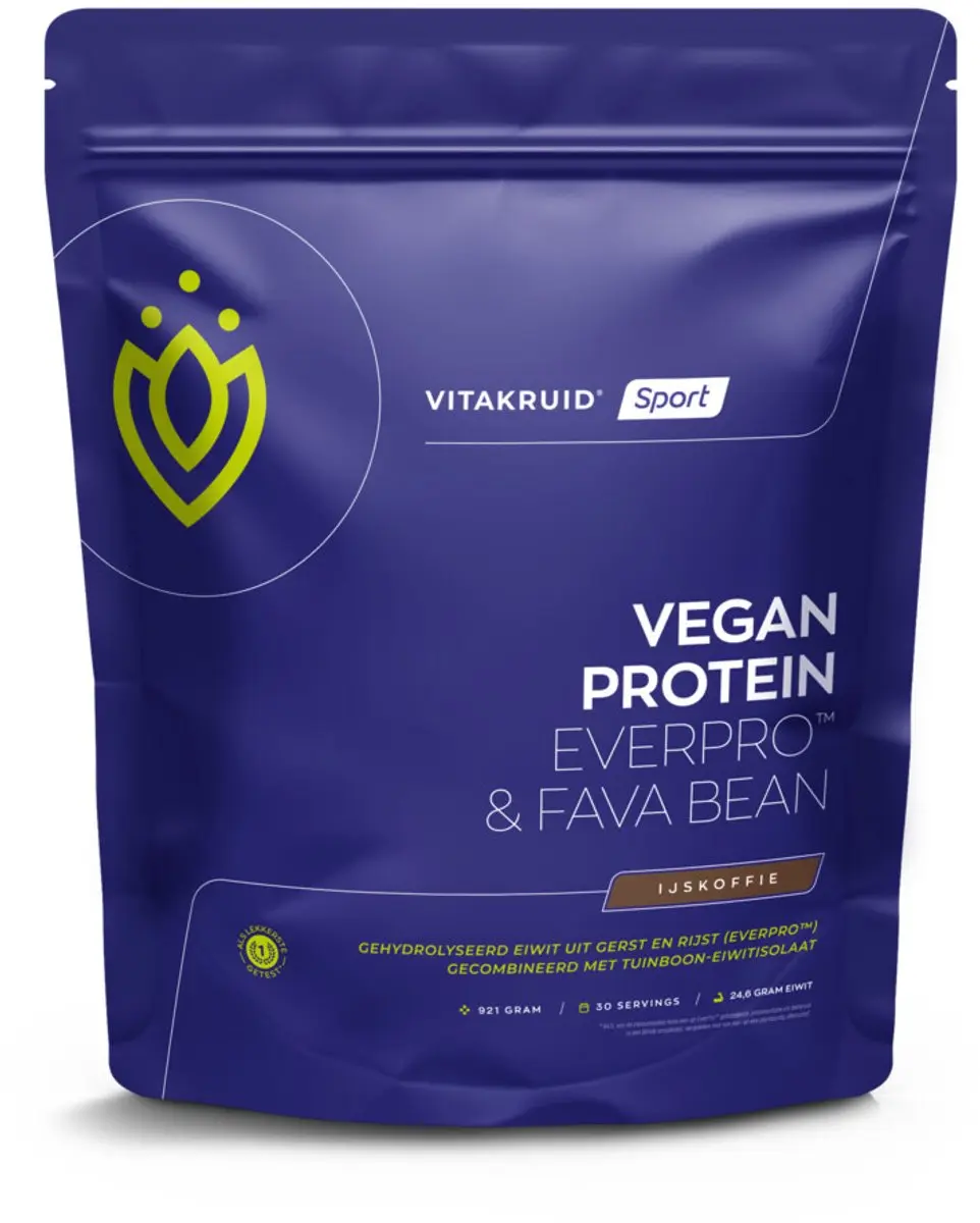 Vitakruid Vegan Protein EverPro & Fava IJskoffie 921g