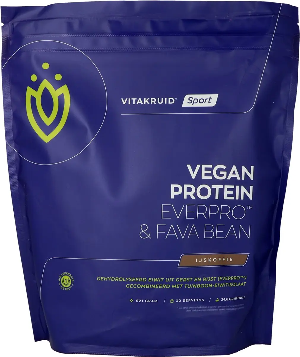 Vitakruid Vegan Protein EverPro & Fava IJskoffie 921g