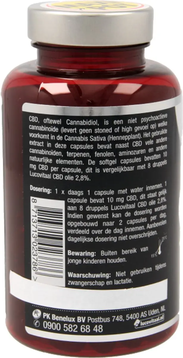 Lucovitaal CBD Capsules 10mg - 90 Stuks