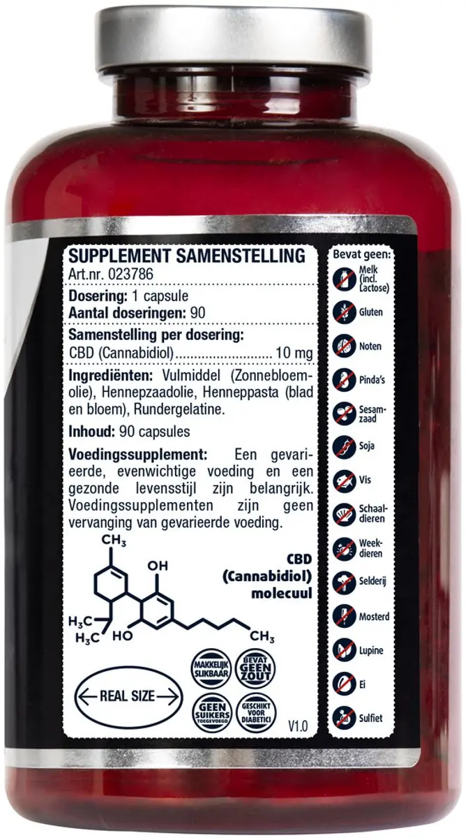 Lucovitaal CBD Capsules 10mg - 90 Stuks