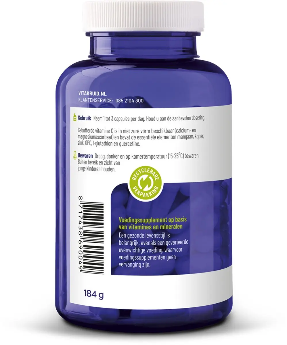 Vitakruid Gebufferde Vitamine C 180 Vegicaps