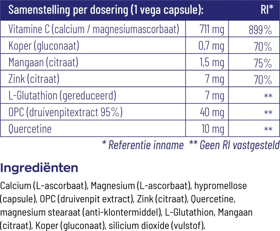 Vitakruid Gebufferde Vitamine C 180 Vegicaps