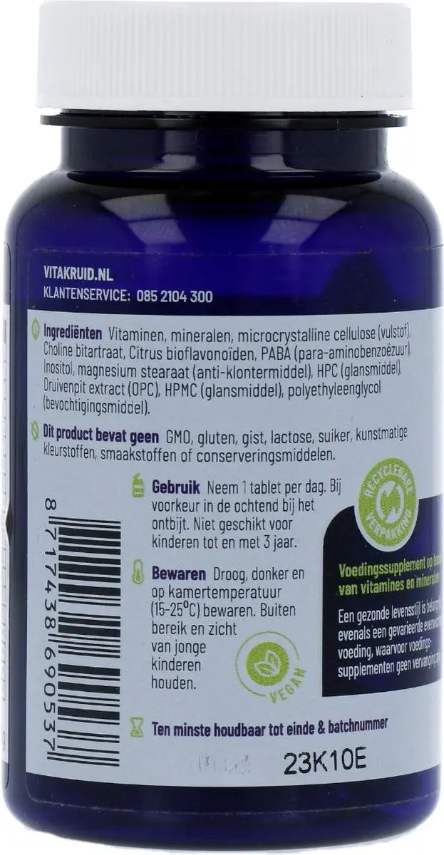 Vitakruid Multi Dag Voedingssupplement 30 tabletten