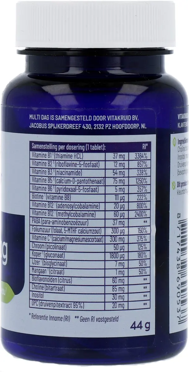 Vitakruid Multi Dag Voedingssupplement 30 tabletten