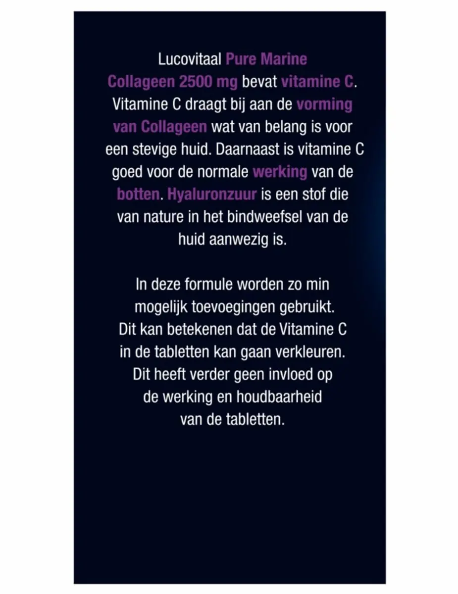 Lucovitaal Collageen Marine Pure 120 tabletten - 2x60