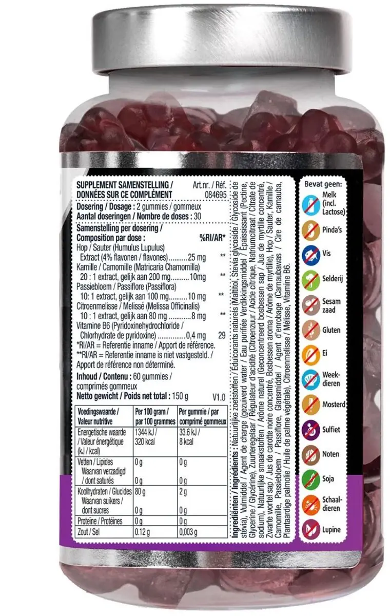 Lucovitaal Slaap Gummies Kids Bosbessen 60 Stuks