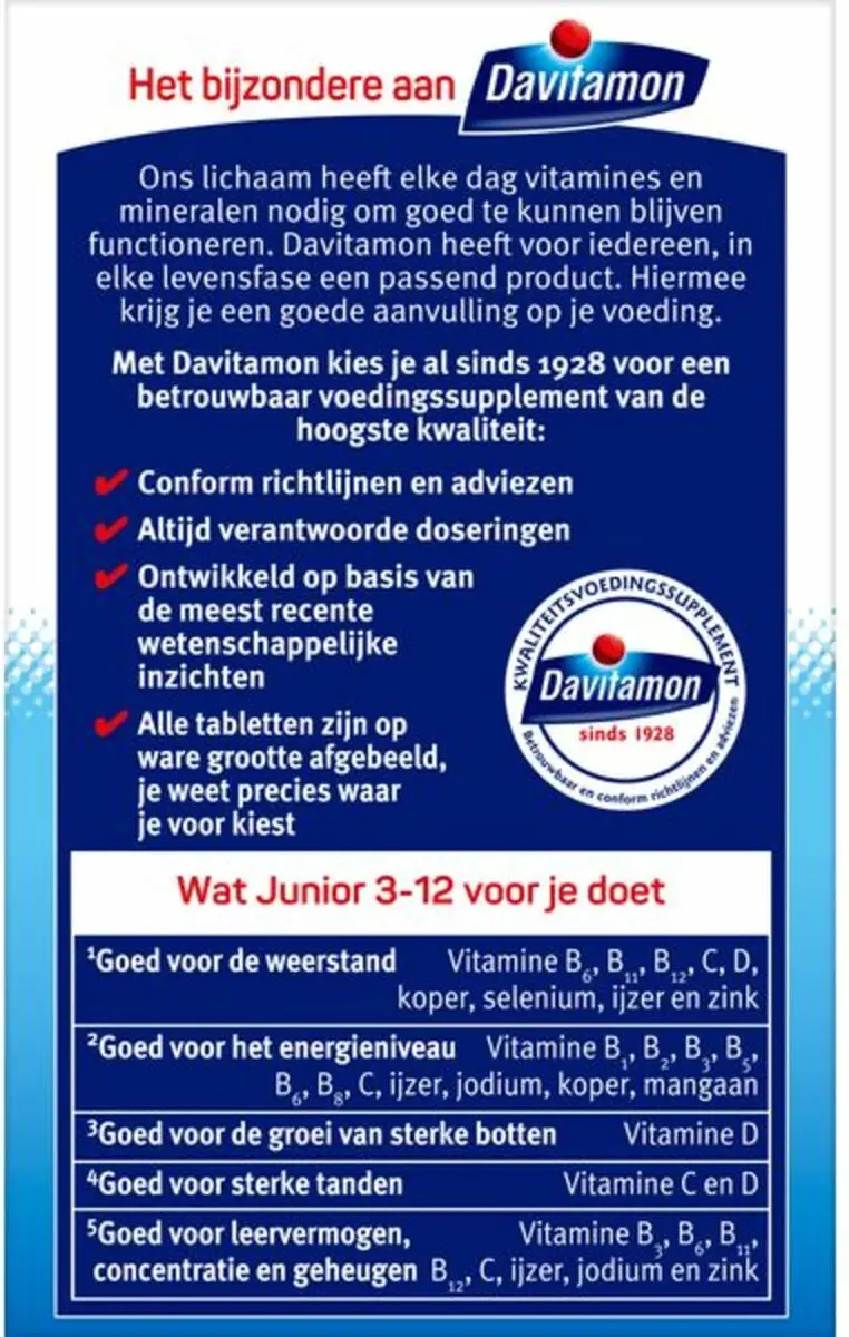 Davitamon Junior 3+ Kauwvitamines Banaan - 240g
