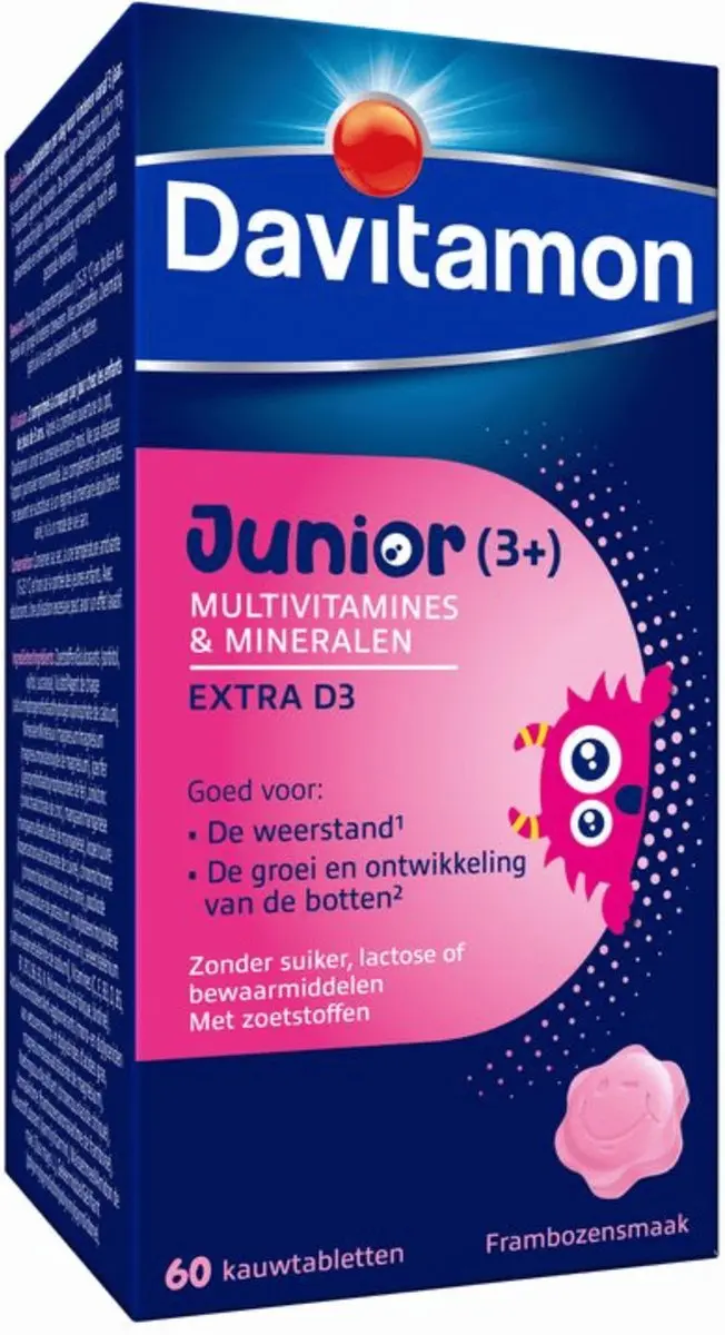 Davitamon JR Kauwtabl 60 Stuks