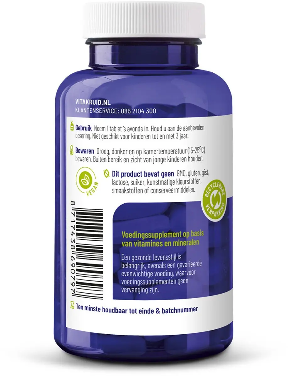 Vitakruid Multi Nacht Mama Voedingssupplement 90 tabletten - afbeelding 6 van 6