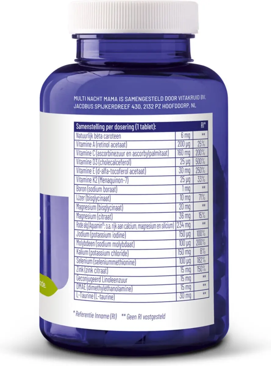 Vitakruid Multi Nacht Mama Voedingssupplement 90 tabletten