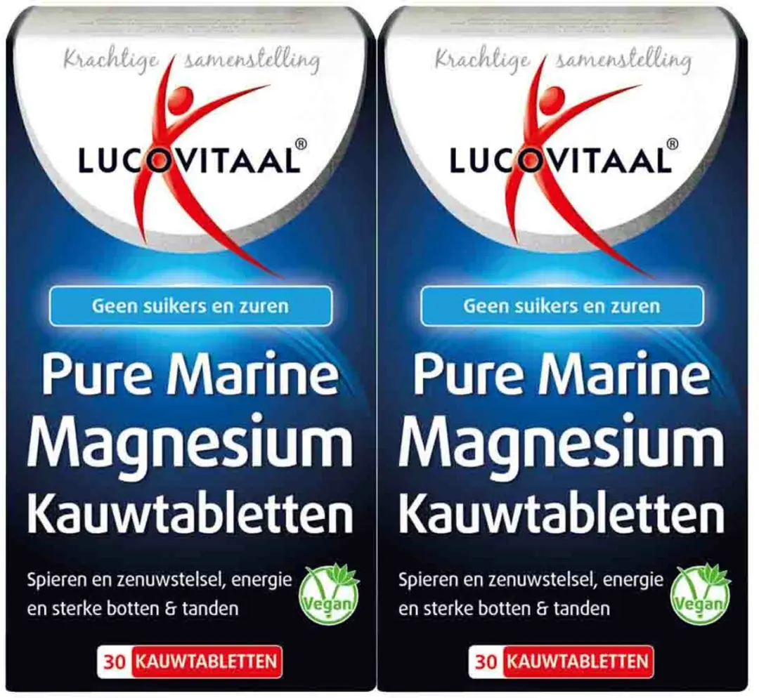 Lucovitaal Marine Magnesium Kauwtabletten - 60 Stuks