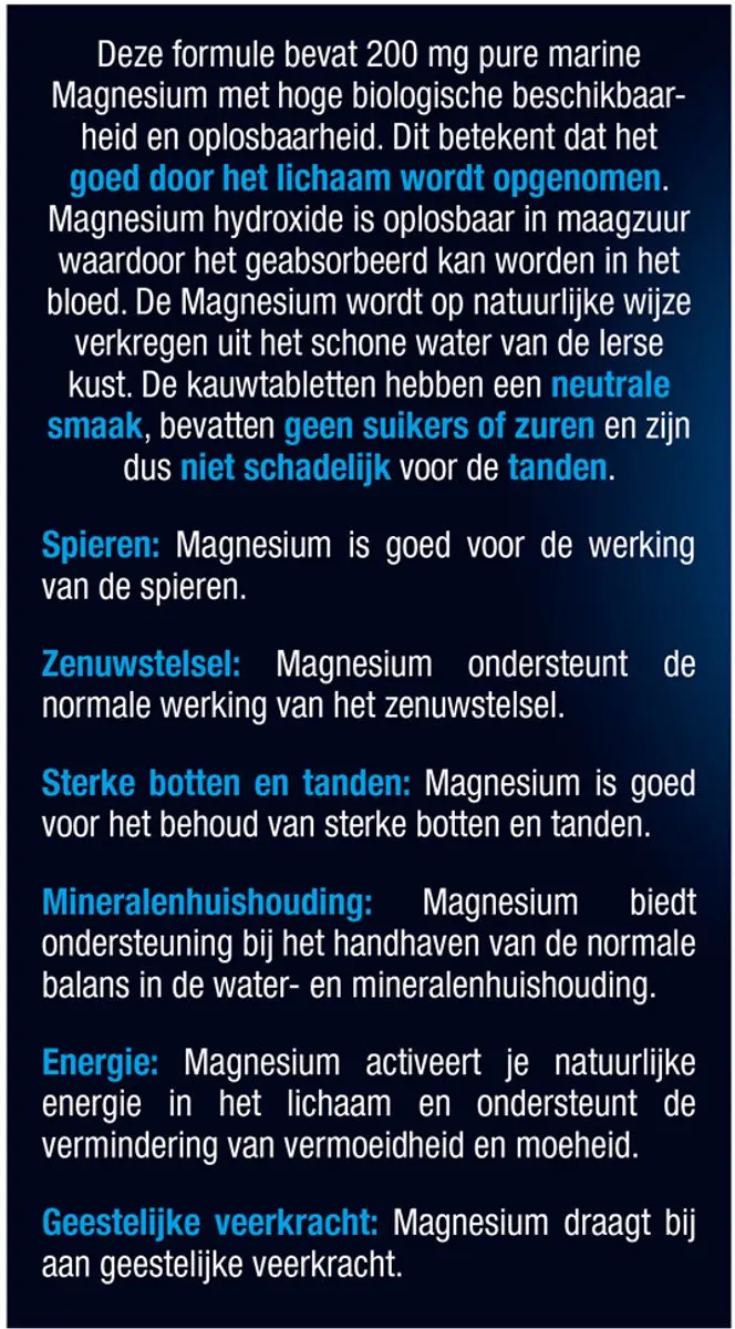 Lucovitaal Marine Magnesium Kauwtabletten - 60 Stuks