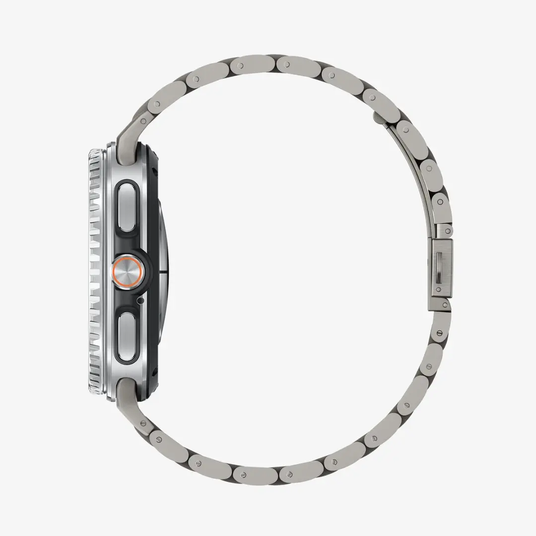 Spigen Modern Fit Titanium Bandje Samsung Galaxy Watch 8 - One size - Natuurlijk titanium