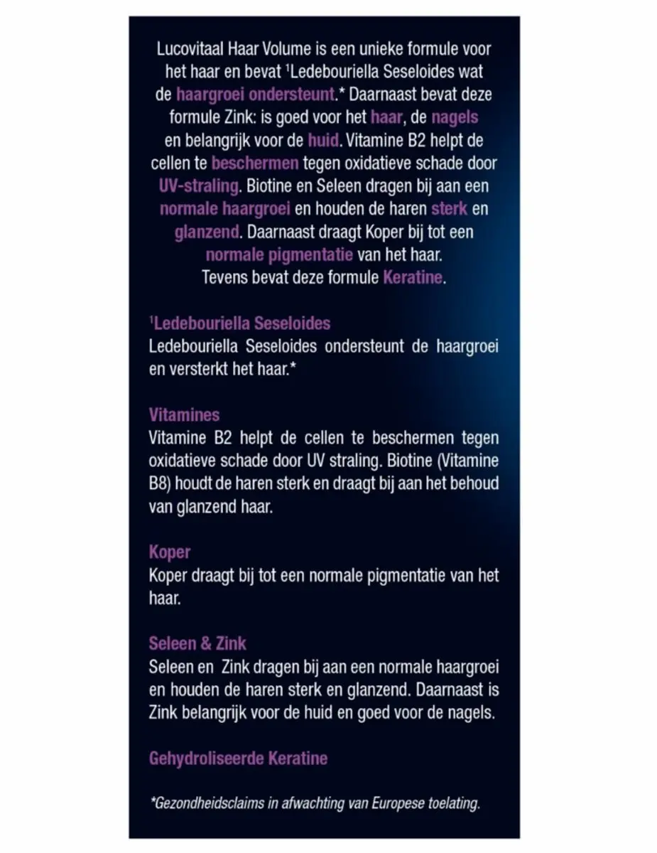 Lucovitaal Haar Groei & Volume Capsules - 240 Stuks