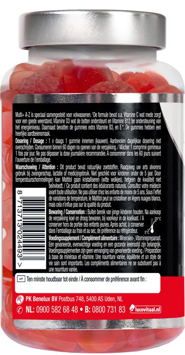 Lucovitaal Vitamine Gummies Multi+ A t/m Z - 120 Gummies