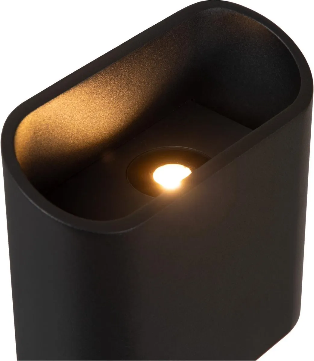 Lucide Atila Wandlamp LED 10W 2700K IP65 - Zwart - afbeelding 6 van 6