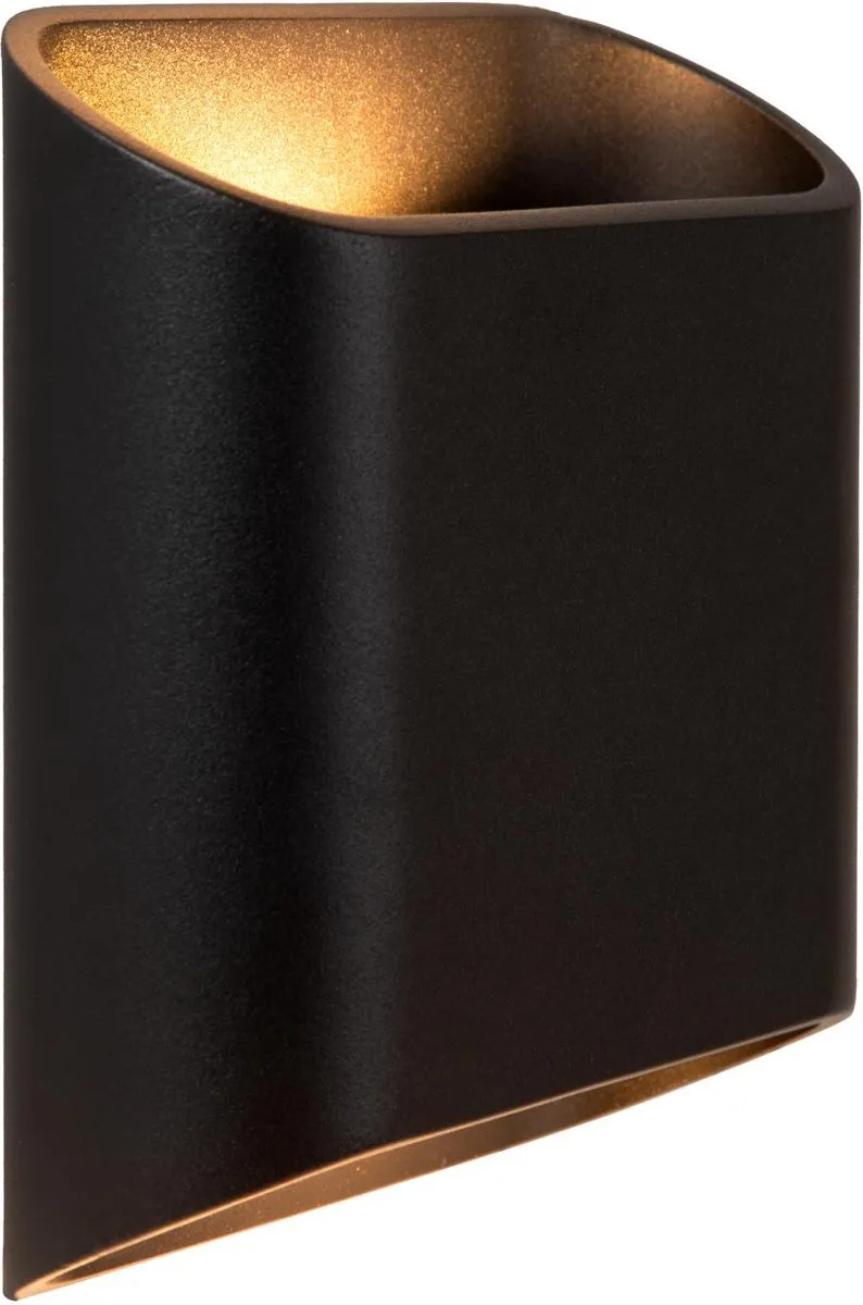 Lucide Atila Wandlamp LED 10W 2700K IP65 - Zwart