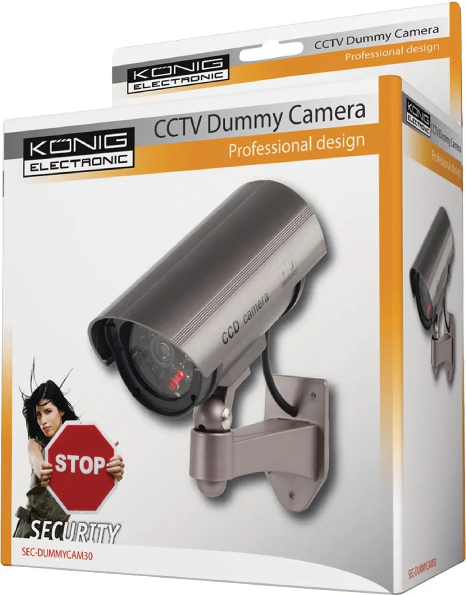 König Dummycamera SEC-DUMMYCAM30 - Buitenbehuizing Grijs