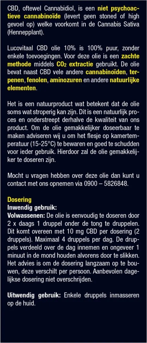 Lucovitaal CBD Olie 10% - 5ml