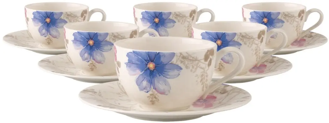 Villeroy & Boch Mariefleur Gris Breakfast Set 6-delig