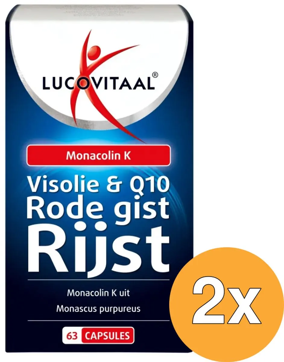 Lucovitaal Rode Gist Rijst + Visolie & Q10 126 Capsules