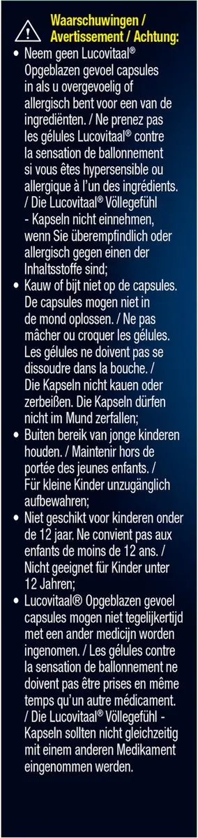Lucovitaal Opgeblazen Gevoel Capsules - 30 Stuks