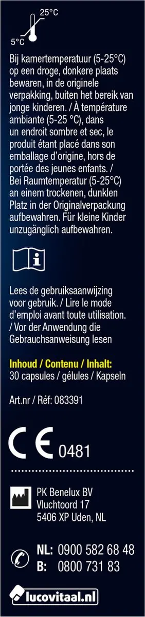 Lucovitaal Opgeblazen Gevoel Capsules - 30 Stuks