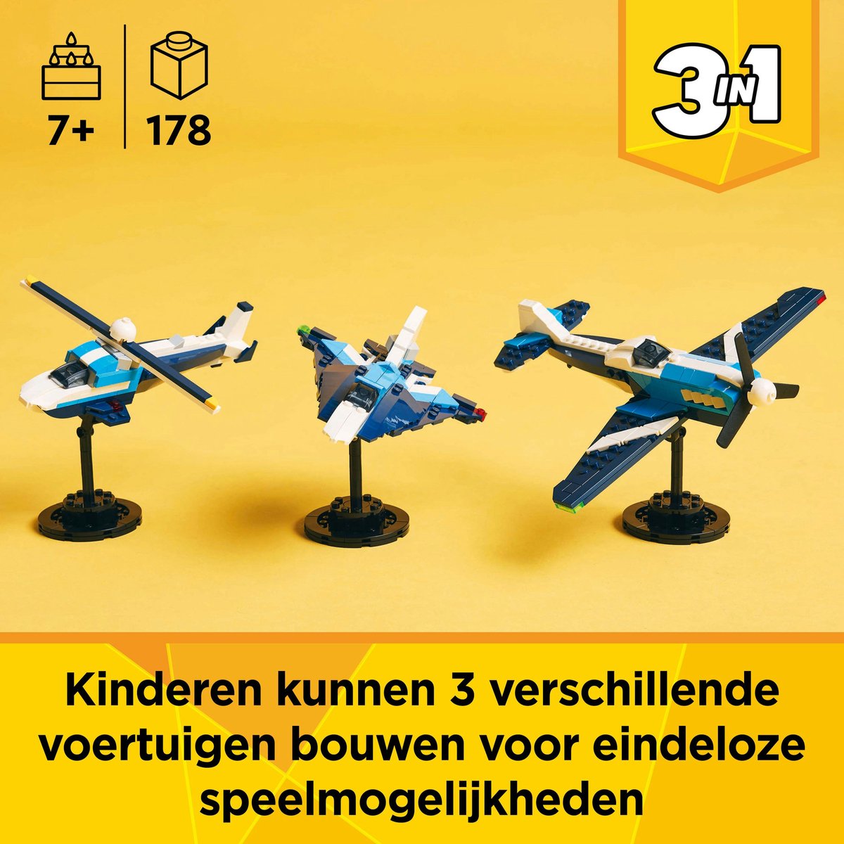 LEGO Creator 3in1 Luchtvaart: racevliegtuig - 31160