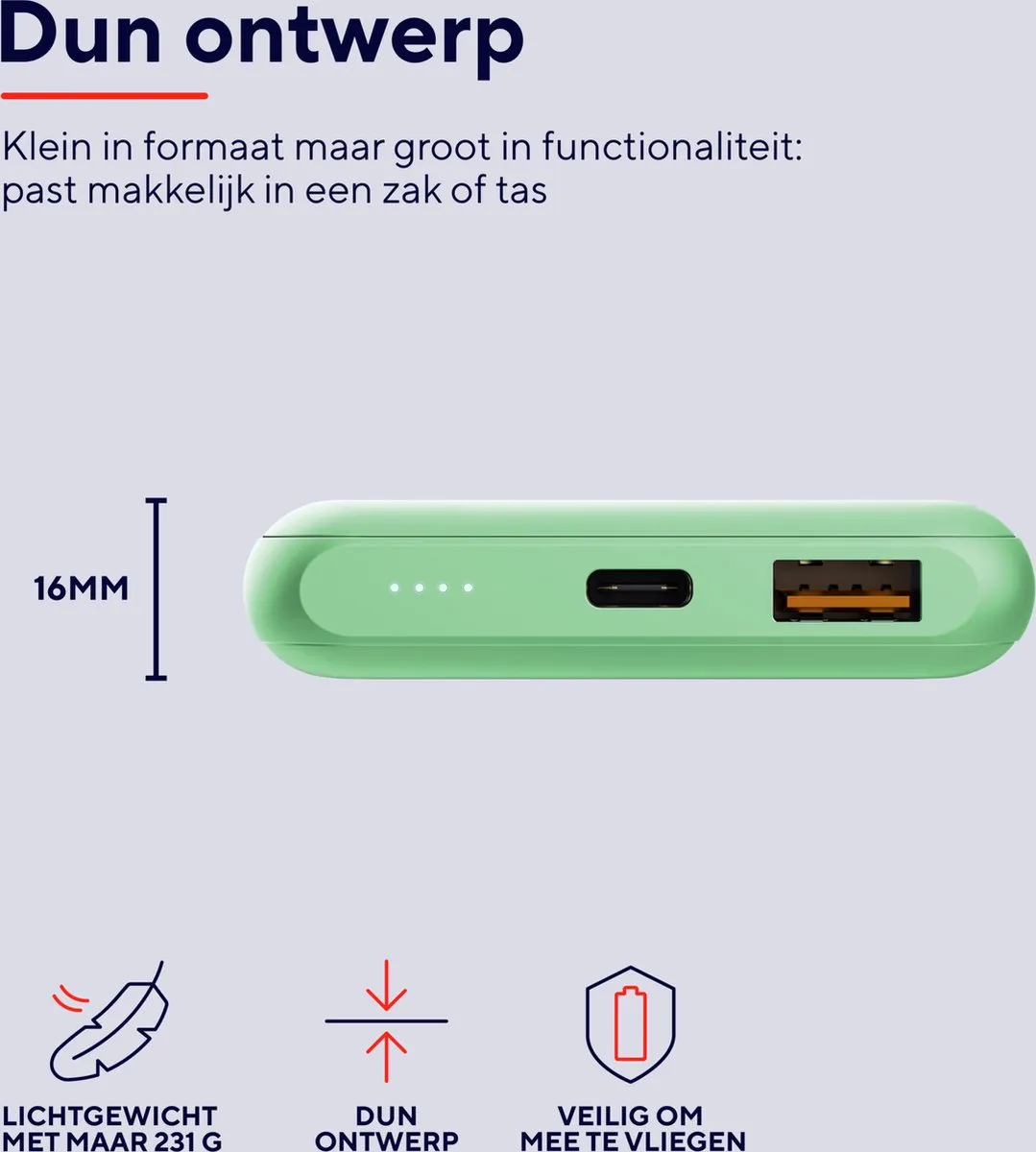 Trust Redoh 25033 Powerbank 10000mAh - 18W - Groen