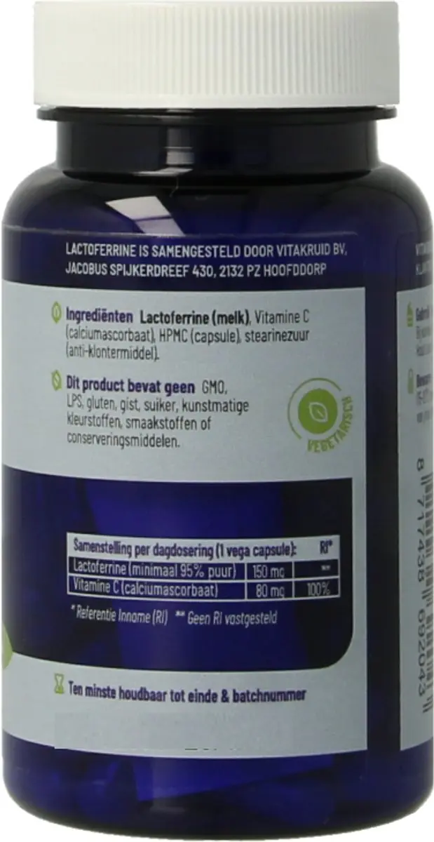 Vitakruid Lactoferrine 150mg + Vitamine C 60 Capsules