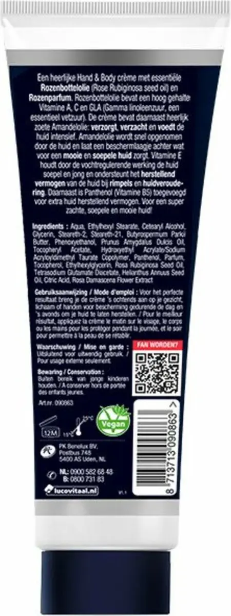 Lucovitaal Rozen Wonder Hand & Body Crème 100ml