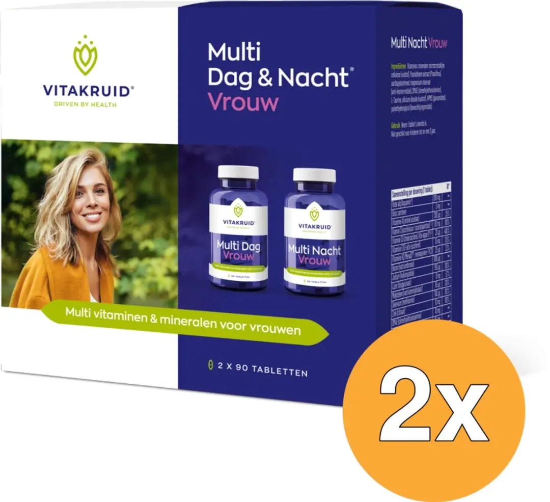 Vitakruid Multi Dag & Nacht Vrouw - 2x180 tabletten