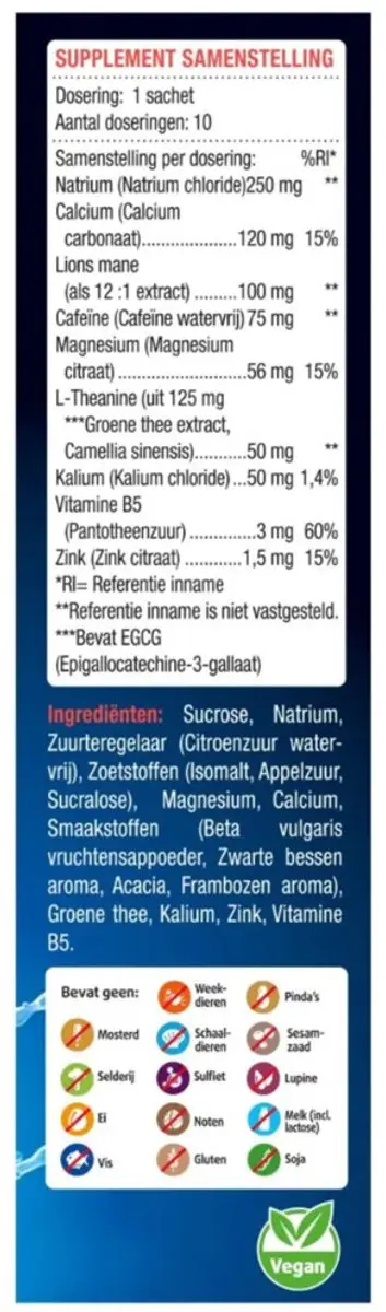 Lucovitaal Pre Performance Elektrolyten - 20 Sachets