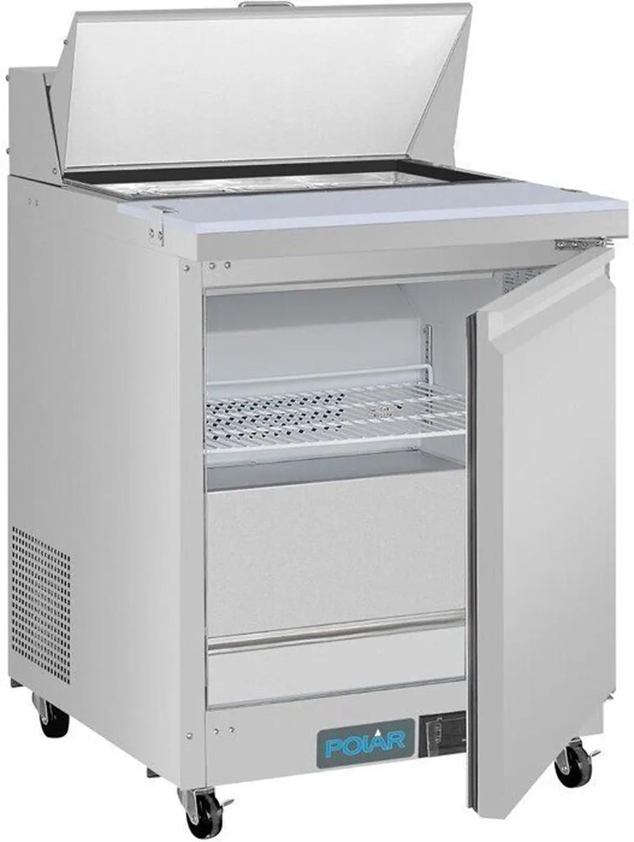 Polar U-Serie UA009 Saladette 154L - 8x GN 1/6 - Zilver
