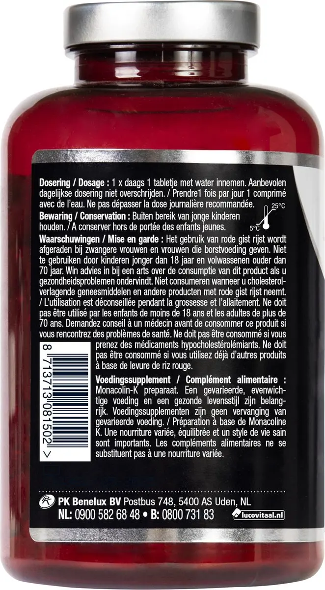 Lucovitaal Rode Gist Rijst 360 tabletten