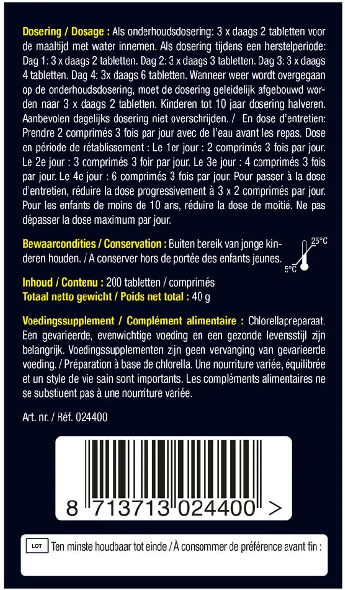 Lucovitaal Chlorella 200 Tabletten