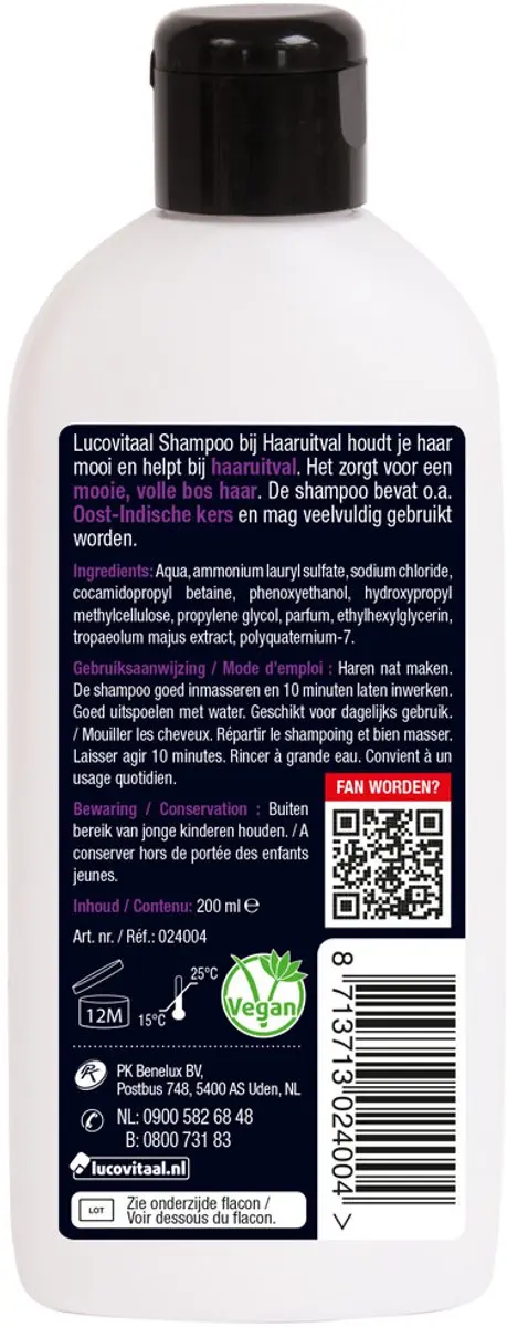 Lucovitaal Shampoo Haaruitval 200ml