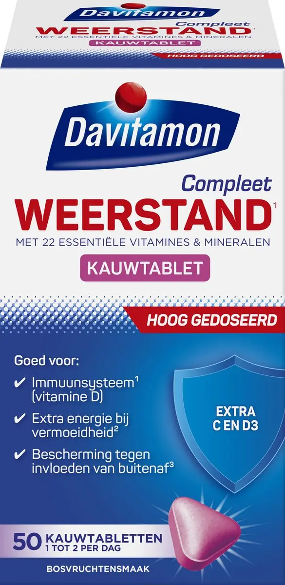Davitamon Compleet Weerstand Forte Kauwtabletten 50 Stuks