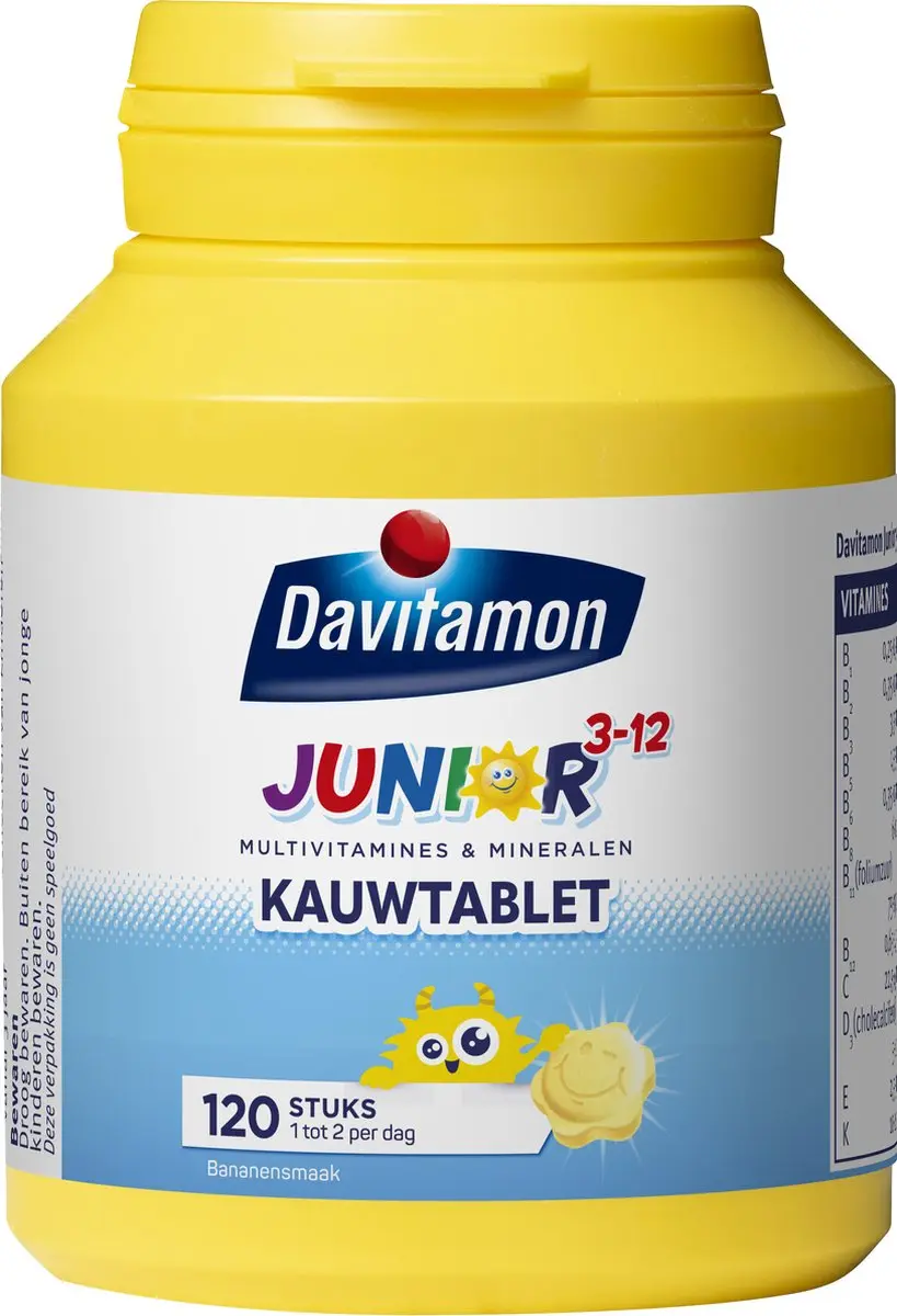 Davitamon Junior 3+ Kauwvitamines Banaan - 120 Stuks