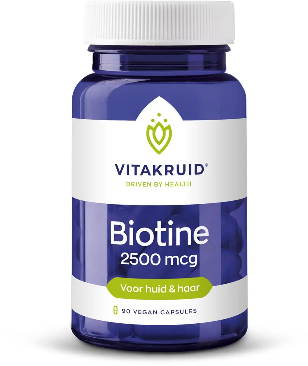 Vitakruid Biotine 2500 mcg 90 Vegetarische Capsules - afbeelding 6 van 6