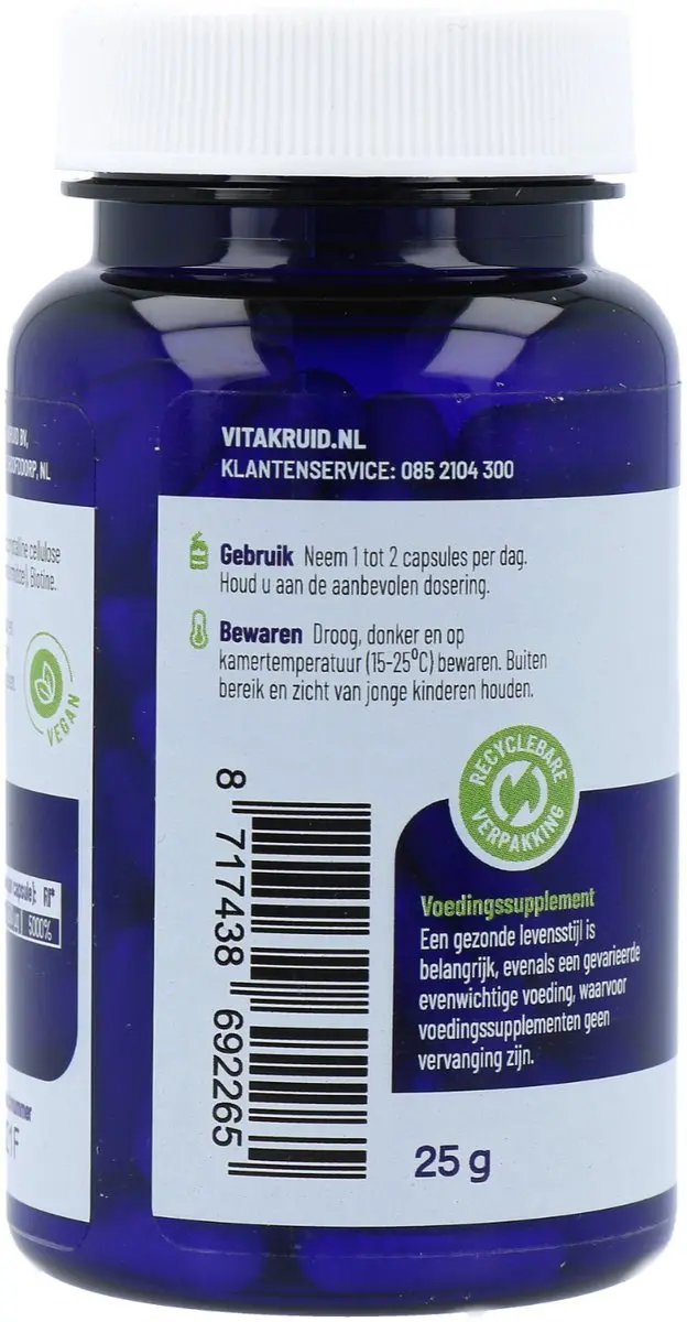 Vitakruid Biotine 2500 mcg 90 Vegetarische Capsules