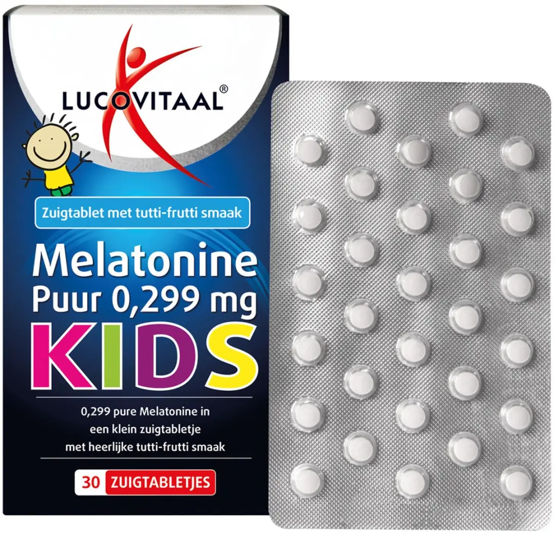 Lucovitaal Melatonine Kids 0,299mg - 30 tabletten - afbeelding 6 van 6