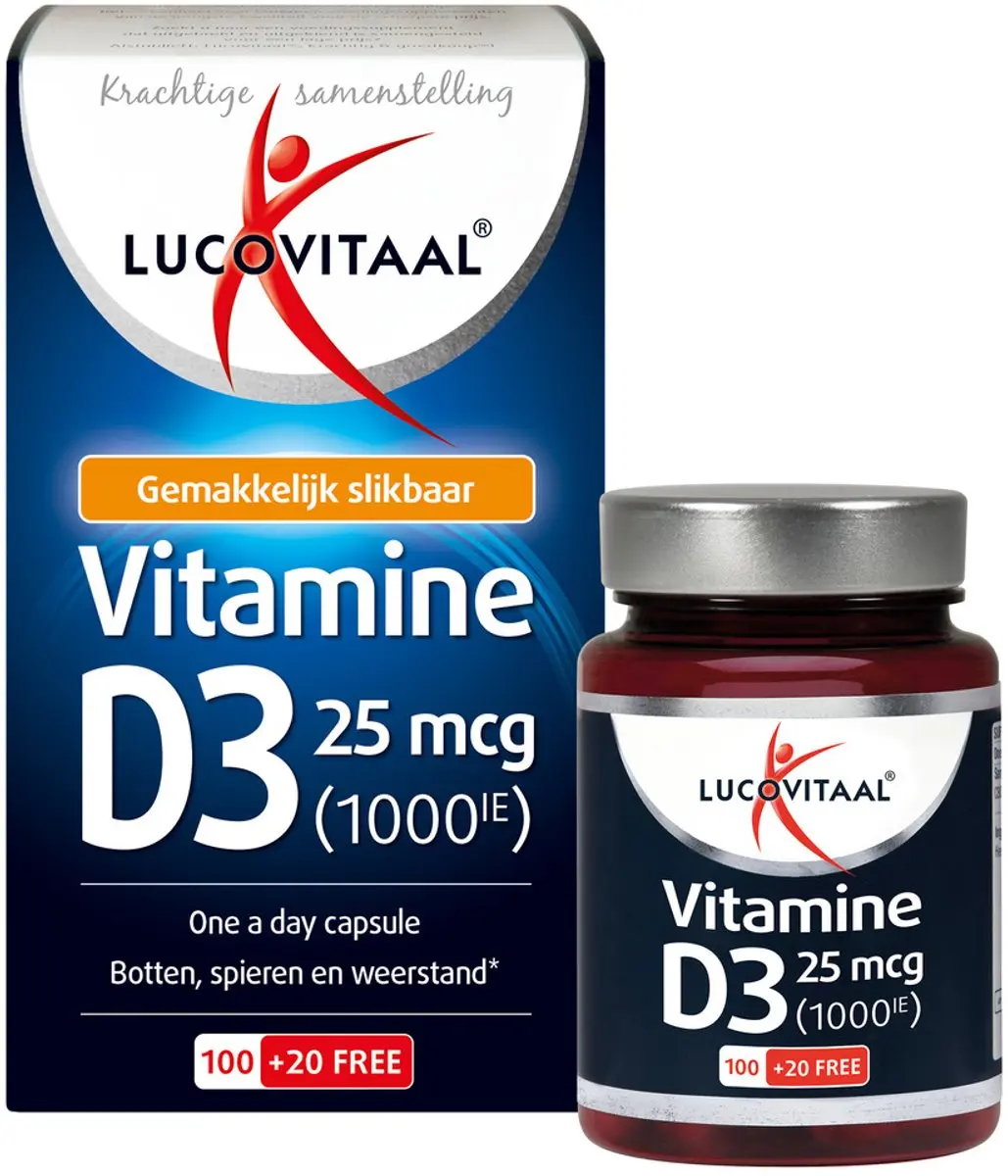 Lucovitaal Vitamine D3 25µg - 120 Capsules