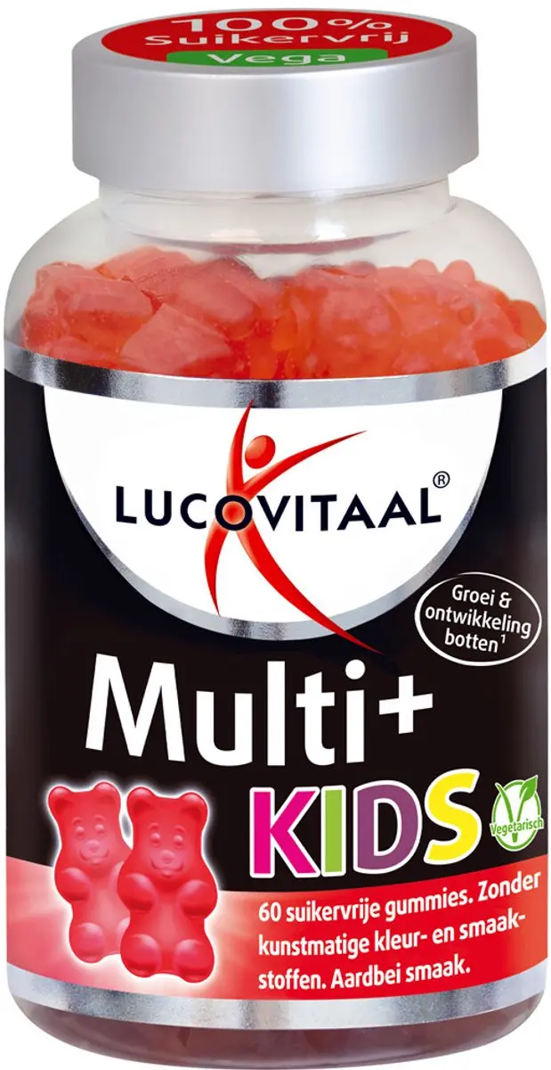 Lucovitaal Multi+ Kids Gummies Aardbei - 60 Stuks