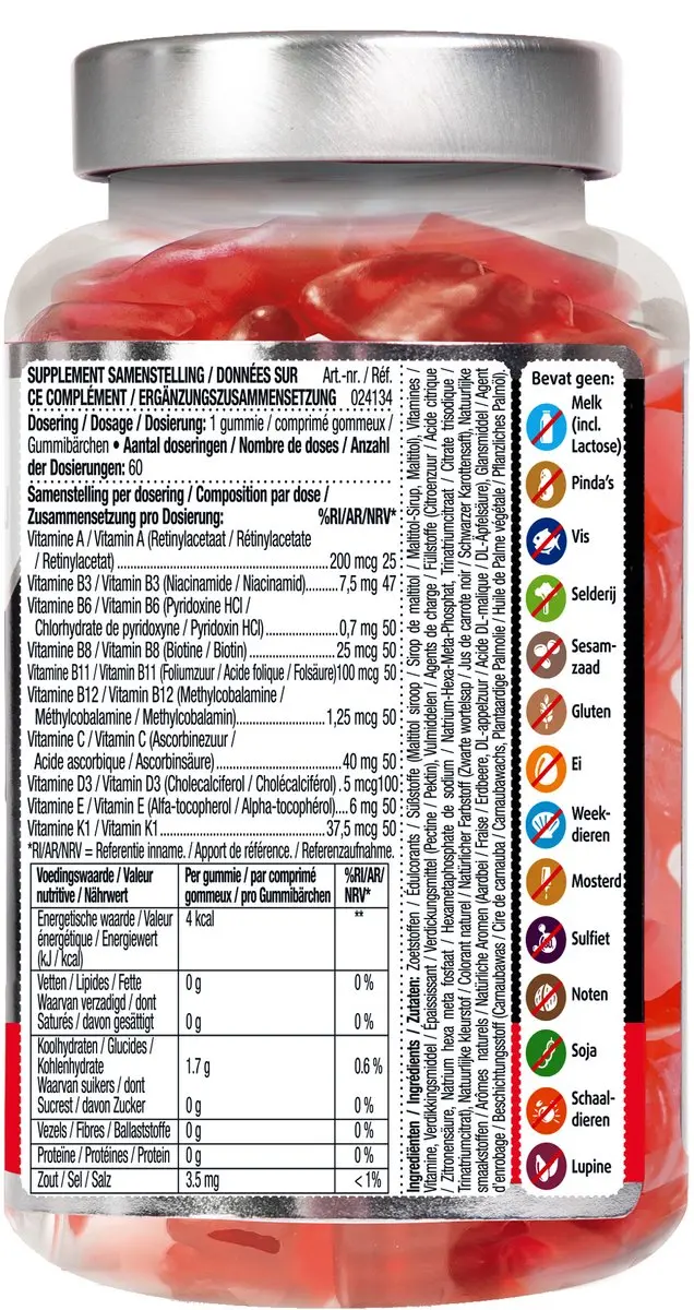 Lucovitaal Multi+ Kids Gummies Aardbei - 60 Stuks
