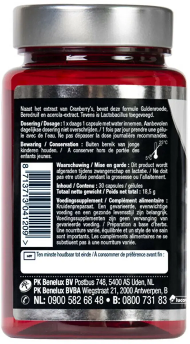 Lucovitaal Cranberry X-tra 2x30 Capsules - 240 Stuks